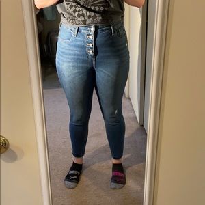 Old Navy high rise button fly skinny jeans